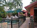  Pool area at our cosy hostel