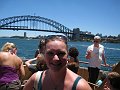  On the ferry to Manly with Sydney Harbour Bridge in the background