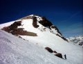  Snow melts quickly on the slopes facing the sun