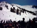  Party down by Main Lodge / Cornice Caf�. Broadway Express behind, as well as Scotty's Run.