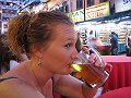  Linda enjoys the Malaysian Tiger Beer.