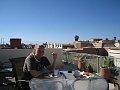  Breakfast on roof terrace, Riad Arabesca